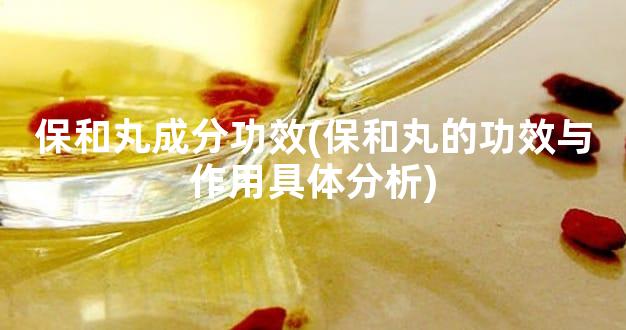 保和丸成分功效(保和丸的功效与作用具体分析)