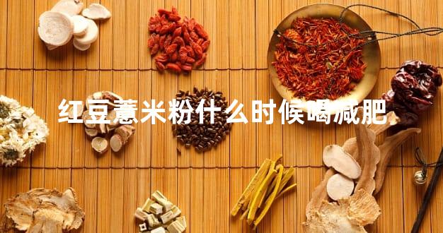 红豆薏米粉什么时候喝减肥