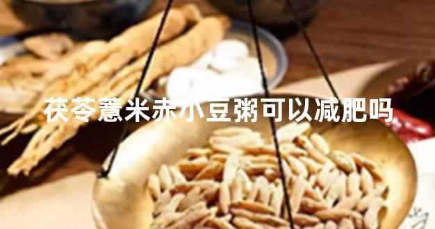茯苓薏米赤小豆粥可以减肥吗