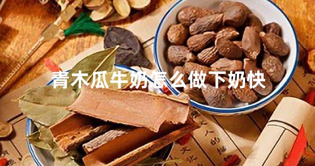 青木瓜牛奶怎么做下奶快